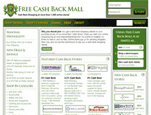 Tablet Screenshot of freecashbackmall.com